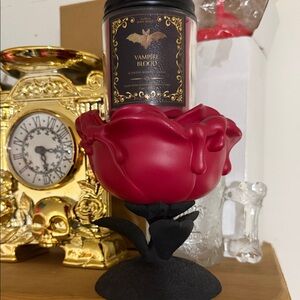 Vampire Blood Red Rose Candle Holder